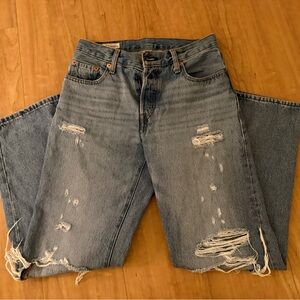 Levi’s 501 ripped jeans